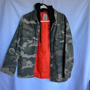 Dickies camp canvas, double lined hooded shacket